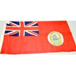 An original British Commonwealth cotton flag of British Guiana Red Ensign as used from 1906 until