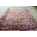 Large Iranian room size carpet , slight wear to edges good colour for age 600x440 cm