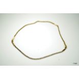 9ct gold fancy link necklace 50cm long