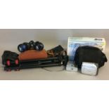 Zenith binoculars cased , cam corder ,security camera etc.