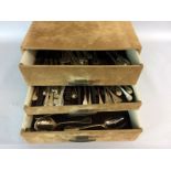 WMF cutlery set 12 place settings in a cutlery box with servers