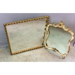 2 gilt frame mirrors one wall one easel back table mirror