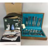 New boxed brevill coffee maker ,Mini hob and part cutlery set