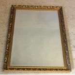 Gilt frame mirror with embossed edging 95x65cm