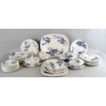 Wedgewood Neptune Repose dinner service with tureens and meat serving dishes 12 place (50)
