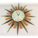 Metamec 1960 retro star burst wall clock