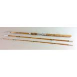 3 piece split cane fishing rod indistinctly named