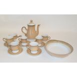 Vintage 'Denby Seville' 17pce part coffee set