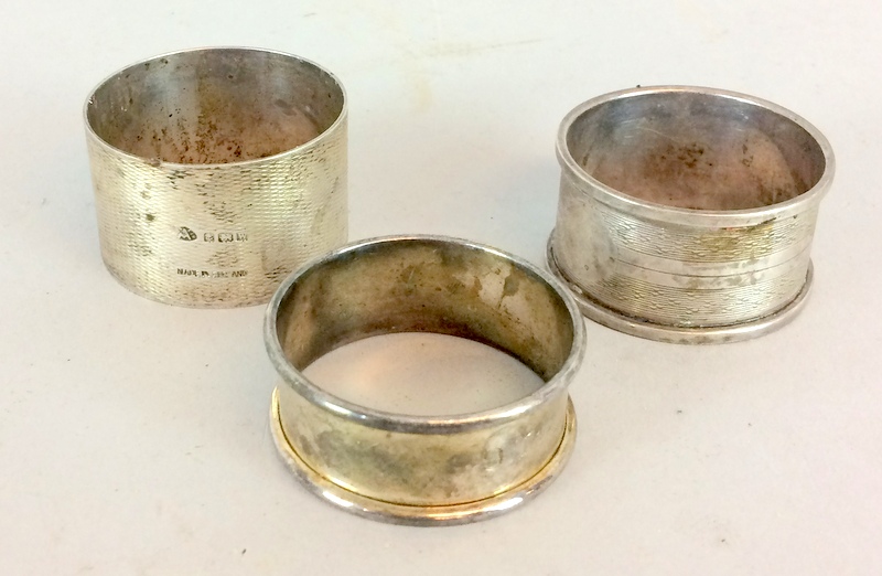 5 mix silver table napkin rings - Image 6 of 7