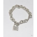 Genuine Tiffany silver padlock bracelet