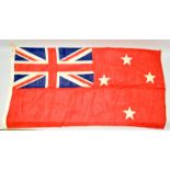 An original British Commonwealth cotton flag of New Zealand Civil Ensign 142cms by 70cms