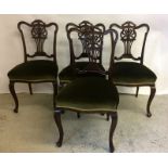 Four mahogany Edwardian chairs