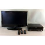 Samsung TV with controller and a Panasonic dvd ,cd and controllers