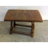 Oak swivel top small coffee table