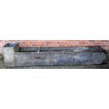 Vintage galvanized animal water trough riveted joints water tight