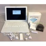 Apple Mac Book computer with misc. accessories