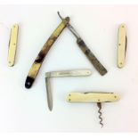 Lockwood Penknife C1900 made for G Plum Bristol multi tool penknife made from Ivory and Steel and