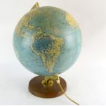 Vintage globe with central light