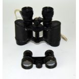 Pair of Ellgee Cadet 8x25 binoculars together a pair of small Eldis pocket binoculars