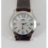a gem nova quartz wristwatch with mother of pearl face and diamond batons as new