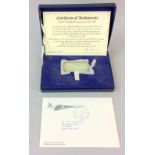 Silver Collectors ingot. Concorde and First day Cover Stamps