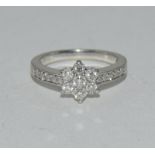 Platinum and Diamond Ladies ring h/m 0.5ct diamond size L/M