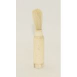 Bone scrimshaw shaving brush