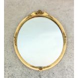 Gilt Framed oval mirror