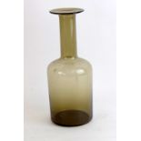 Danish glass vase by Otto Breuer for Holmegaard glass works 1950s 31cm tall