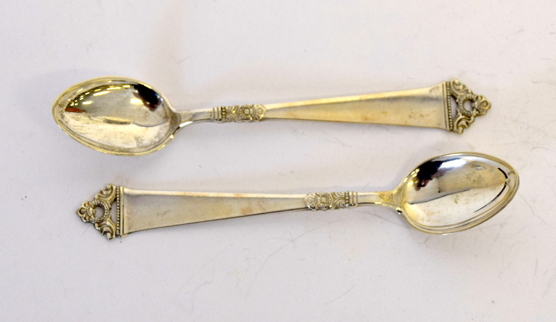 Set of Silver tea spoons - Image 2 of 6