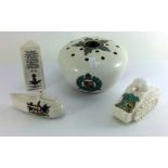 4 Items of WW1 Commemorative Crested China. To Include Goss Submarine with City of London Crest,