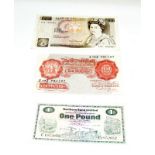 Bank of England bank note 10 shillings together a bank note £10 low start number and a Northern Bank