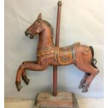 Vintage fairground carousel horse. Dimensions Base to top of head 160cm. base to saddle
