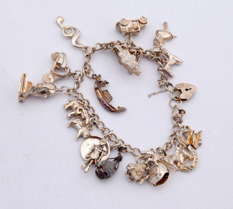 2 Ladies silver charm bracelets and charms - Image 4 of 4