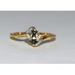 9ct gold ladies Peridot sweep ring size P