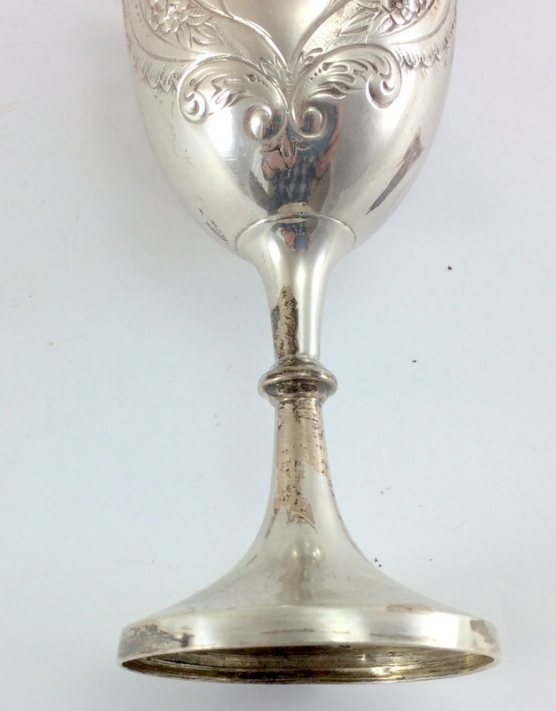 Silver embossed trophy cup (engraved) Sheffield 1909 16cm tall - Image 5 of 5