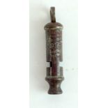 A WW1 Army officers whistle dated 1914 and made by Hudson & Co 244 Barr Street