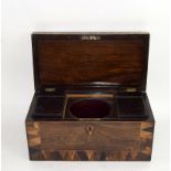 Antique Tunbridge wear tea caddy with T compartments