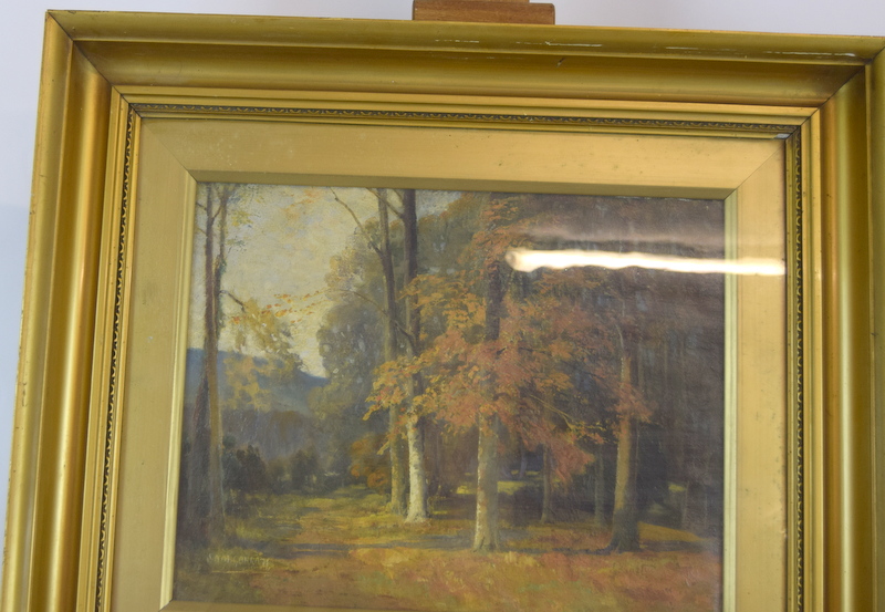 Oil on canvas of a woodland scene signed Sam Garratt - Image 4 of 9