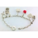 Thomas Sabo silver charm bracelet and charms