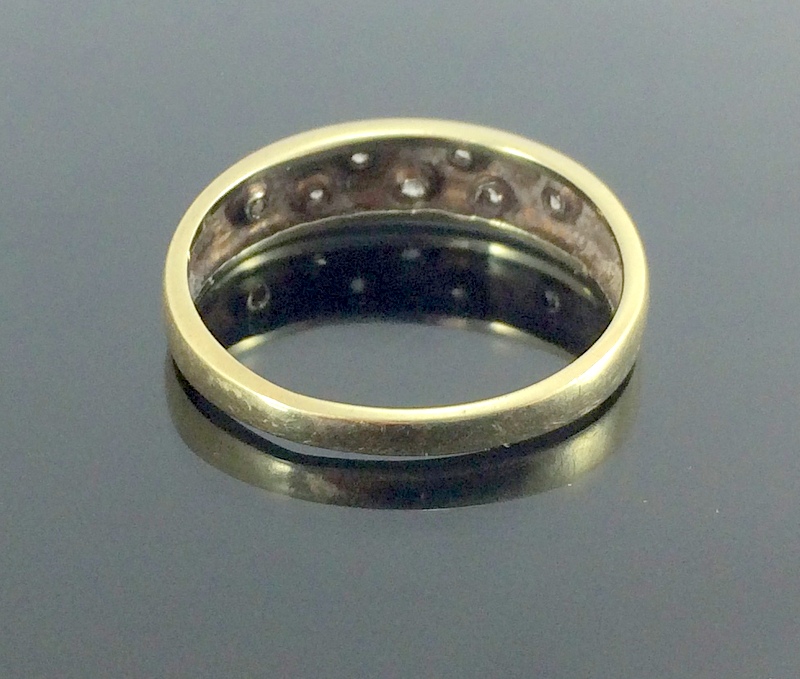 9ct gold ladies dress ring size P - Image 3 of 3