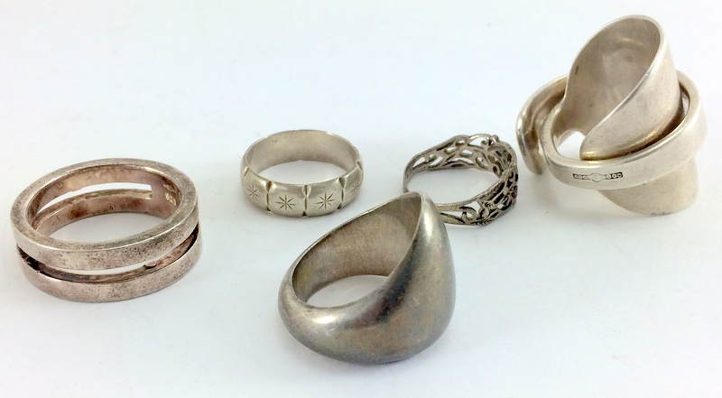 Mix silver rings and other items - Image 4 of 5