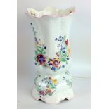 Bone China lamp adorned with floral bouquets