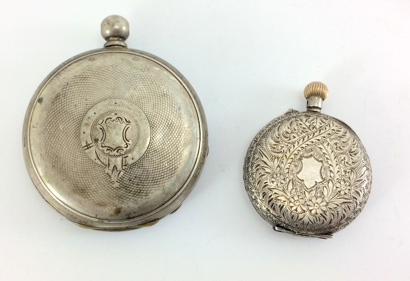 Mix silver pocket watches and silver rings - Image 2 of 3