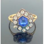9ct gold ladies cluster ring size P