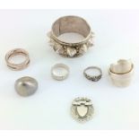 Mix silver rings and other items