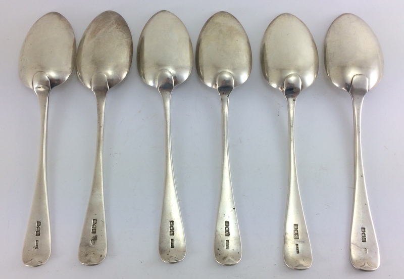 6 Silver Serving Spoons. Hallmarked London 1906 by C.S.H. Length 21.5g. Total Weight 480g - Image 4 of 5