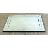 Modern Mirror with bevelled edged glass. 100 x 70cm