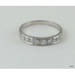 18ct gold h/m diamond 1/2 eternity ring 9stone setting approx 0.5ct size X