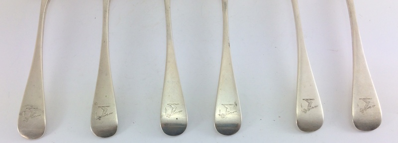 6 Silver Serving Spoons. Hallmarked London 1906 by C.S.H. Length 21.5g. Total Weight 480g - Image 2 of 5